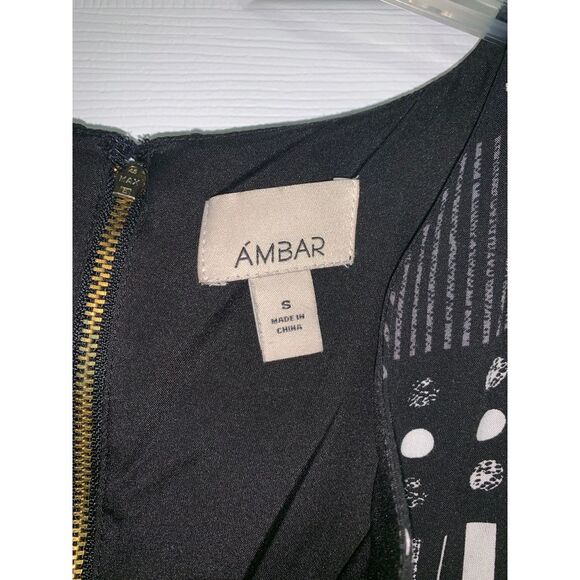 AMBAR Romper Dots Stripes Black White Size S Small - Picture 4 of 4